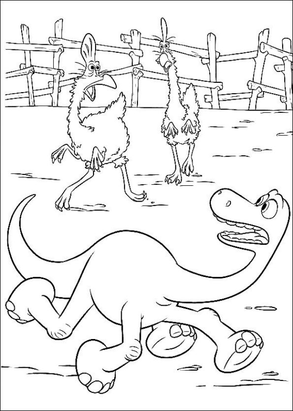Plansa de colorat cu Dinozauri 35 130